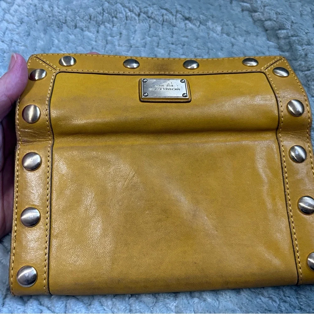 Michael Kors Yellow Stud Wallet - Picture 9 of 12